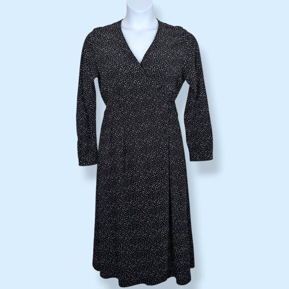 Ines De La Fressange Black Starry Wrap Dress - Picture 4 of 10
